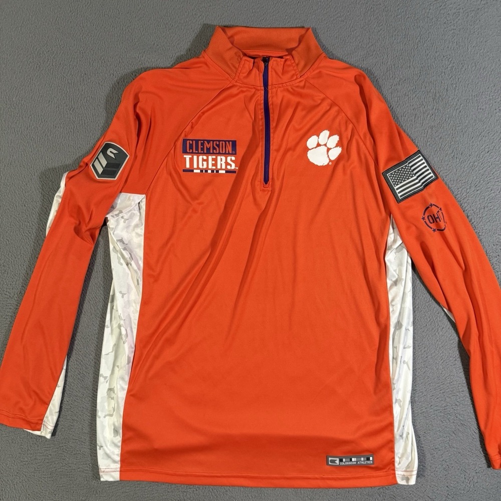 Colosseum Athletics Men's Clemson University OHT Tactical 1/4 Zip Top XL‎